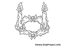 Illustration couronne – Avent à imprimer