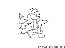 Oiseau clipart gratuit – Avent à colorier