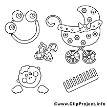 Bébé illustration image coloriage gratuite