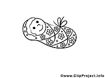 Clip art gratuit bébé à imprimer