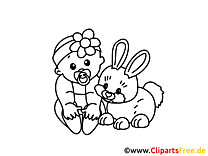 Lapin clip art gratuit – Bébé à imprimer