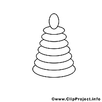 Pyramide dessin – Coloriage bébé à télécharger