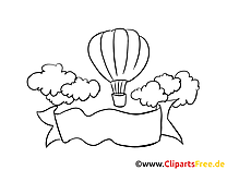 Ballon images à colorier – Bureau clipart