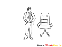 Directeur dessin à imprimer – Bureau clip arts gratuits