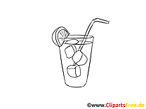 Cocktail dessin – Coloriage mardi gras à télécharger