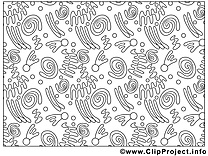 Décoration clip art – Mardi gras image à colorier