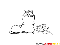 Botte illustration – Chats à imprimer