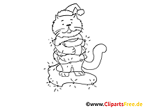 Chats à colorier dessin gratuit à télécharger