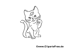 Coloriage chats image à télécharger