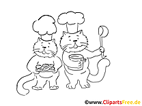 Cuisiniers clip arts – Chats à imprimer