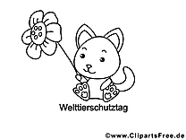 Fleur illustration – Chats à colorier