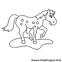 Cavale illustration – Cheval à imprimer