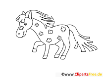 Clip art gratuit cavale – Cheval à imprimer