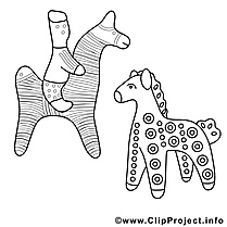 Figures image – Cheval images à colorier