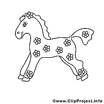 Illustration figure – Cheval à imprimer