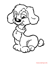 Caniche coloriage