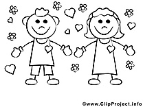 Amoureux images à  imprimer clipart gratuit