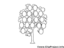 Arbre généalogique illustration – Divers à colorier