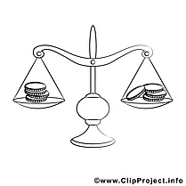 Balance clip art gratuit – Divers à colorier