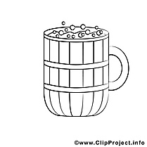 Bière clip art gratuit – Divers à colorier