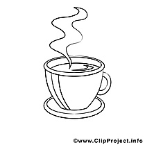 Café clipart gratuit – Divers à colorier