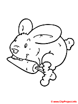 Lapin coloriage gratuit