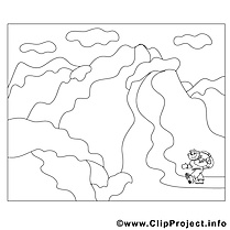 Montagnes image – Coloriage divers illustration