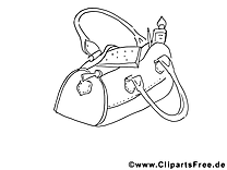 Sac à main clip art gratuit – Divers à colorier