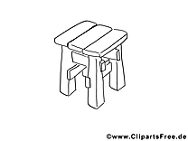 Tabouret dessin gratuit – Divers à colorier