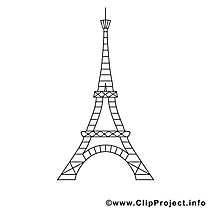 Tour eiffel clipart gratuit – Divers à colorier