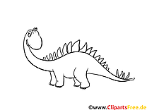 Stégosaure clipart gratuit – Dinosaures à colorier
