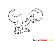 T-rex dessin – Coloriage dinosaures à télécharger