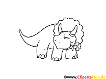 Tricératops clip art gratuit – Dinosaures à imprimer