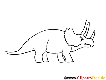 Tricératops clipart – Dinosaures dessins à colorier