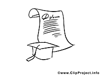 Clipart diplôme – École dessins à colorier