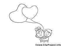 Amour coloriage image gratuite