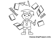 Bachelier image à colorier clipart