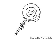 Bonbon dessins à colorier clipart gratuit