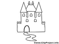 Château dessin à imprimer clip arts