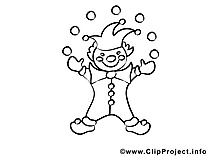 Clown clipart à imprimer dessins gratuits