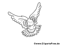 Colombe clip art à imprimer dessin