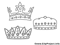 Couronne coloriage images gratuites