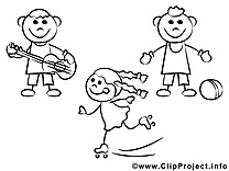 Enfants coloriage clip art gratuit