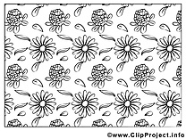 Fleurs coloriage image gratuite