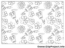 Floraison coloriage images gratuites