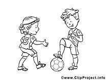 Footballeurs image à colorier clipart