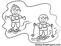 Hiver clip art à imprimer dessin