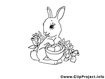 Lapin image à colorier images cliparts