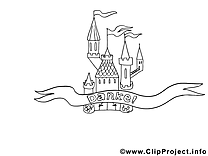 Merci château clipart à imprimer dessins gratuits