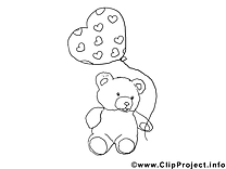 Ours en peluche dessins à colorier clipart gratuit